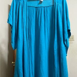 Chico's Turquoise Rayon Cardigan Size 3